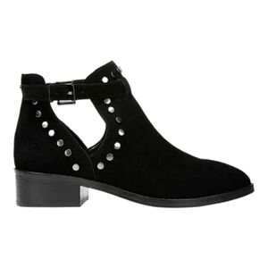 CARLOS SANTANA "Blake" Black Suede Booties Size 10 EUC